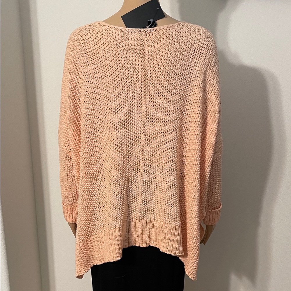 NWT Moon & Madison Oversized Peach Loose Knit Sweater - Picture 5 of 15